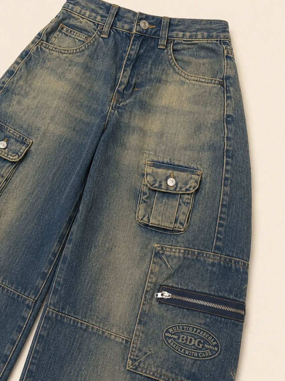 BDG Wide Leg Cargo Jeans Size 25 | Y2K Utility Denim - Picture 2 of 2